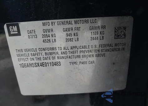 2014 Cadillac Ats Luxury from USA, damaged, VIN 1G6AH5SX4E0110483